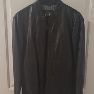 Armani Exchange Black Leather Jacket